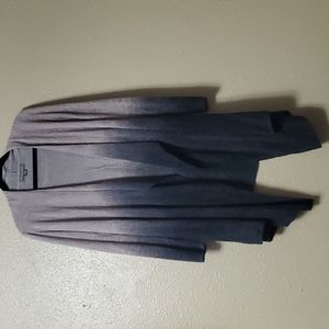 Barefoot Dreams Ombre Open front Cardigan High-Low Hem Gray Black Sz S/M